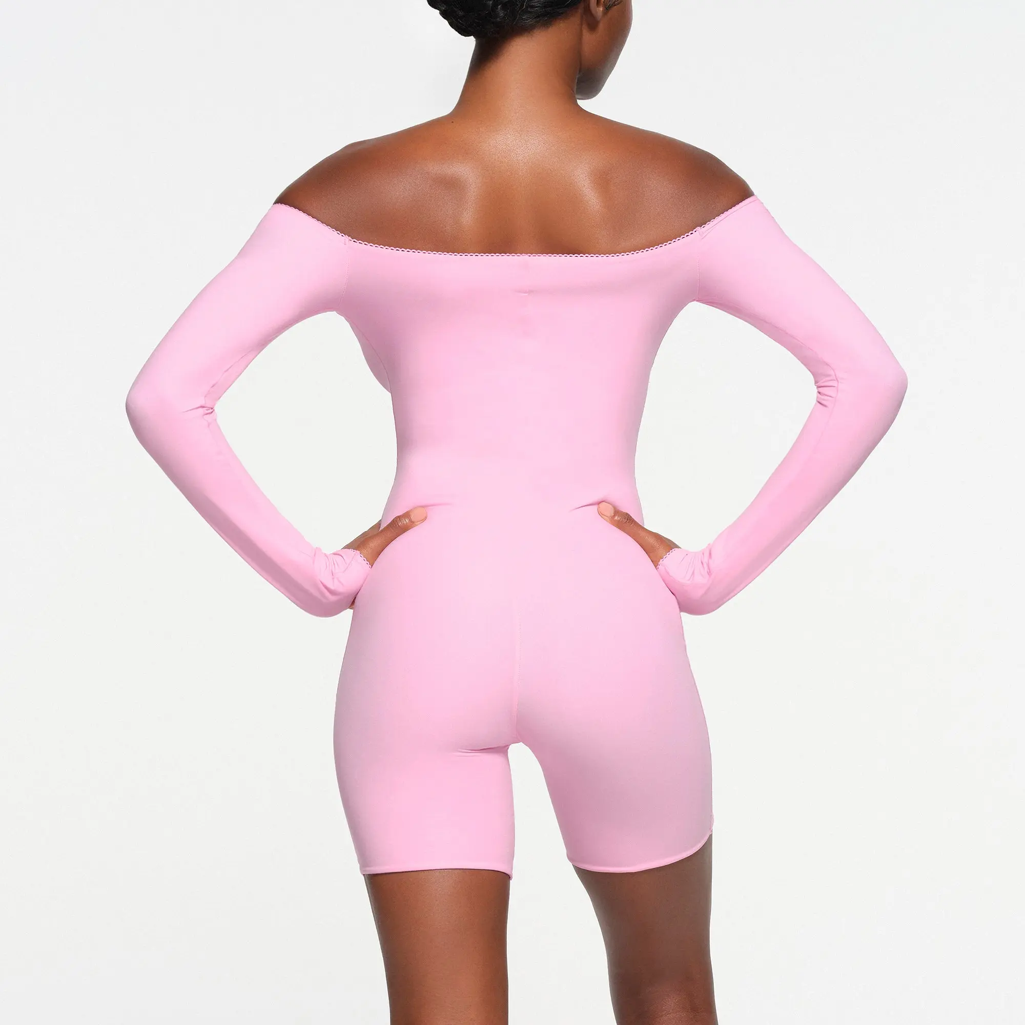Picot Off The Shoulder Onesie - Image 3