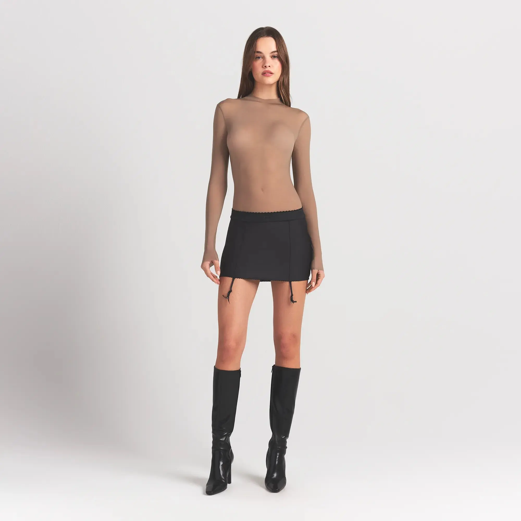 Mock Neck Long Sleeve Bodysuit