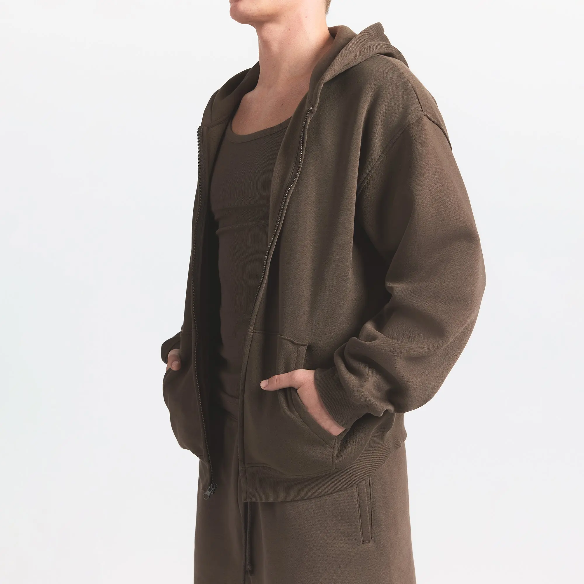Mens Relaxed Zip Up Hoodie - Image 3
