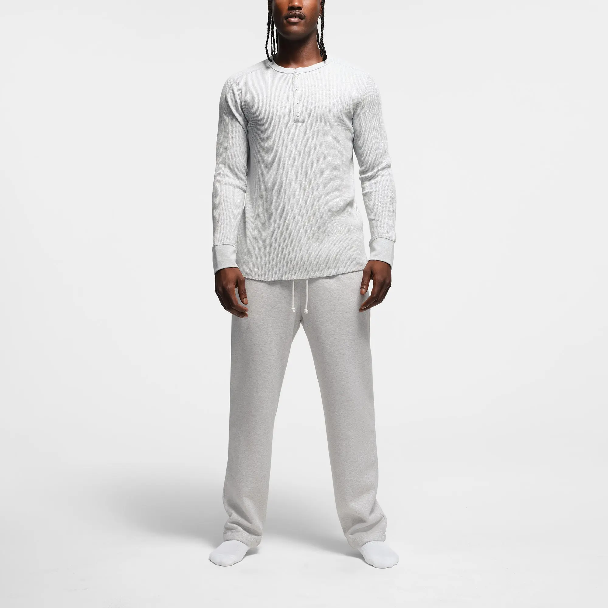 Mens Slim Long Sleeve Henley