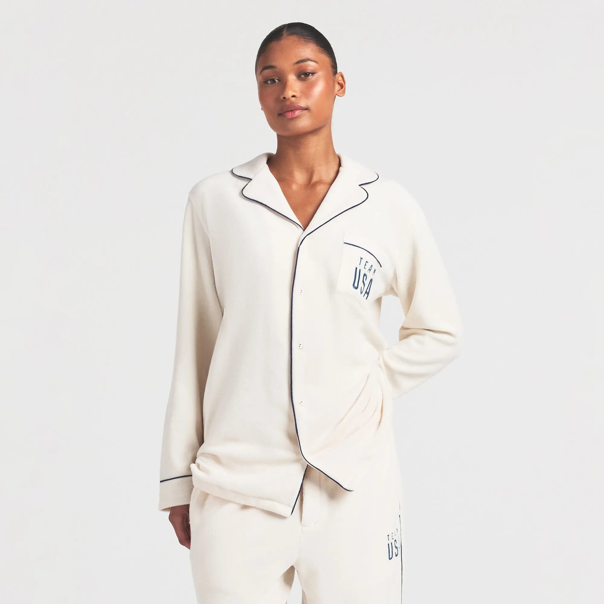 Fleece Unisex Olympic Oversized Sleep Top - Image 3