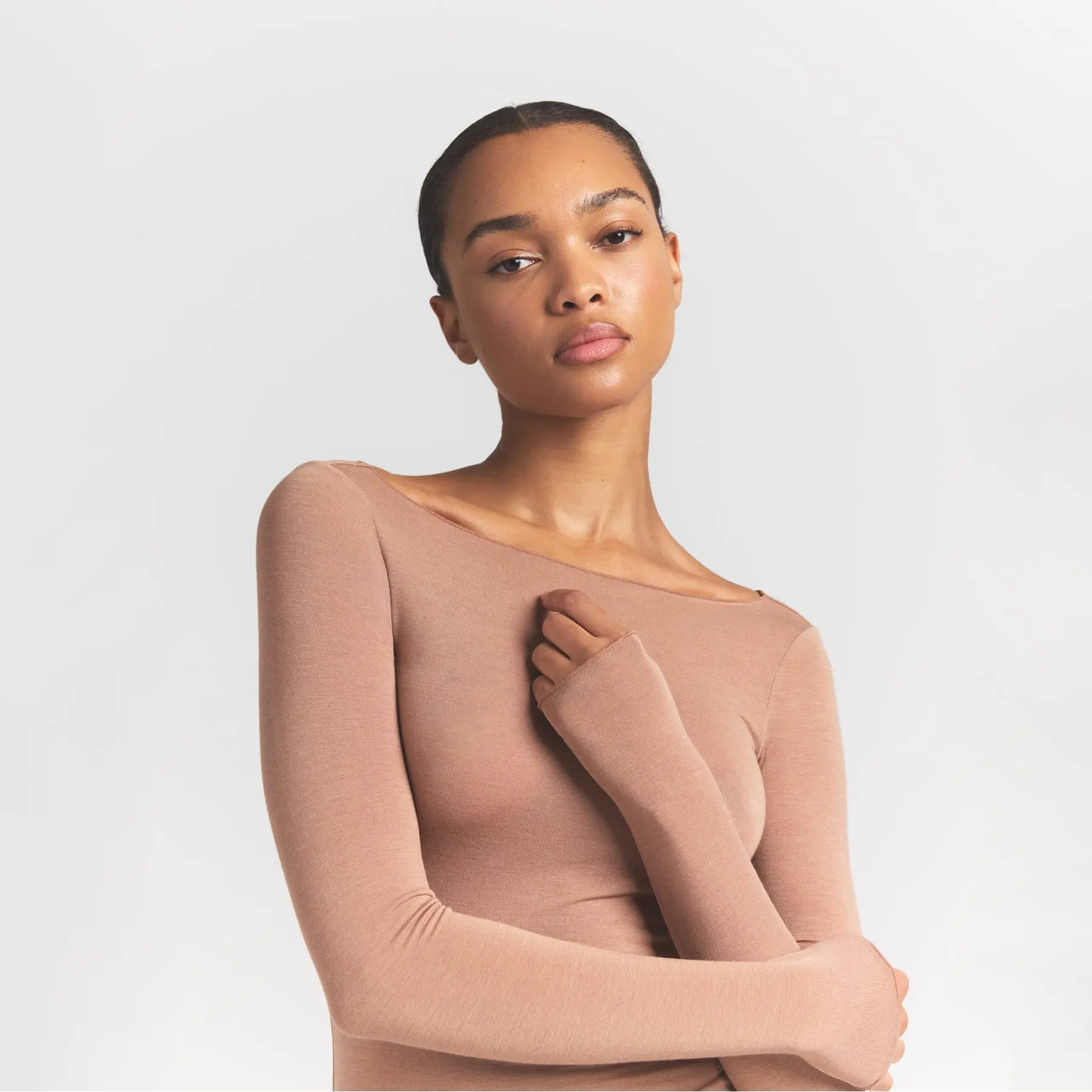 Long Sleeve Boatneck Top - Image 2