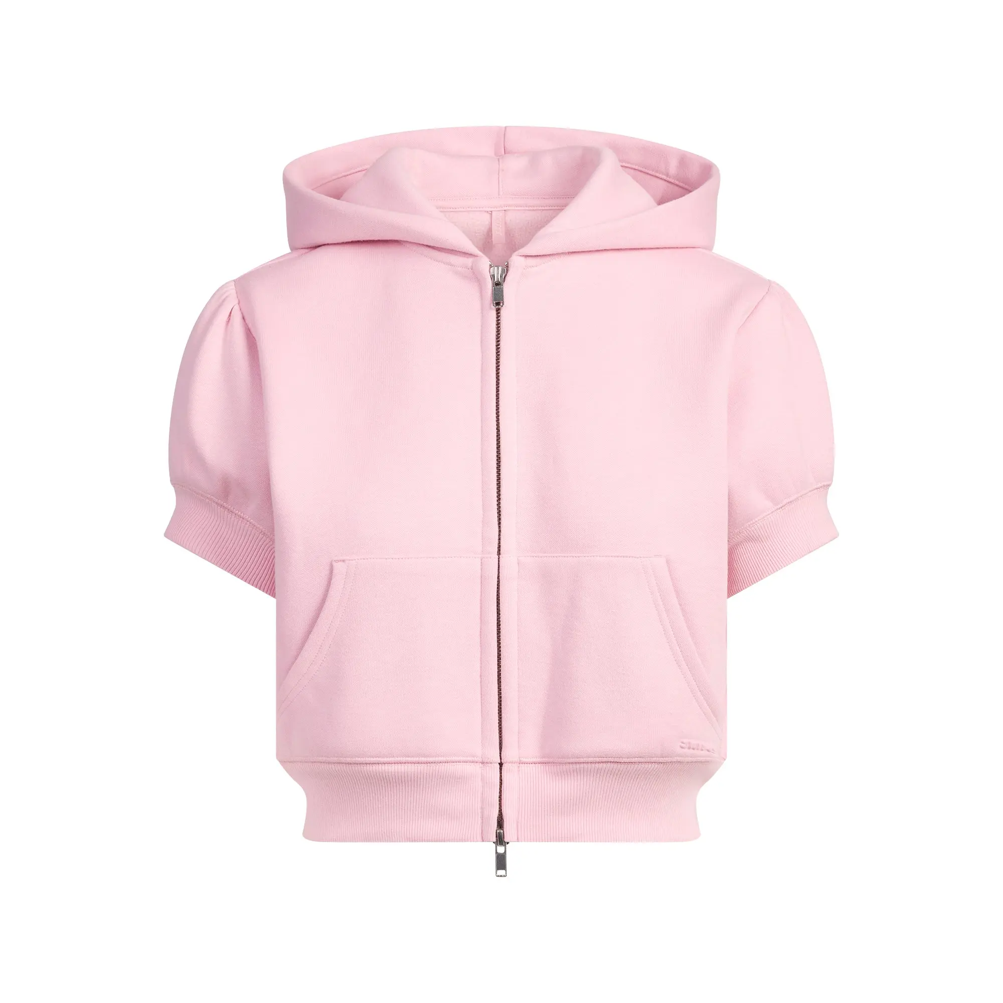 Bubble Sleeve Cropped Zip Up - Image 5