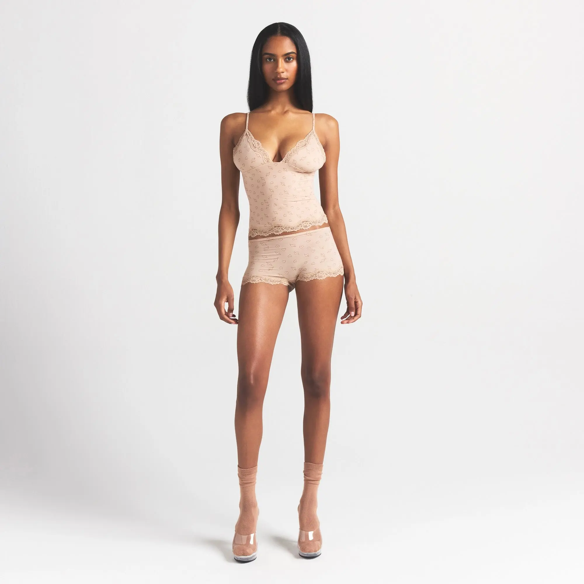 Triangle Cami And Boy Short Set