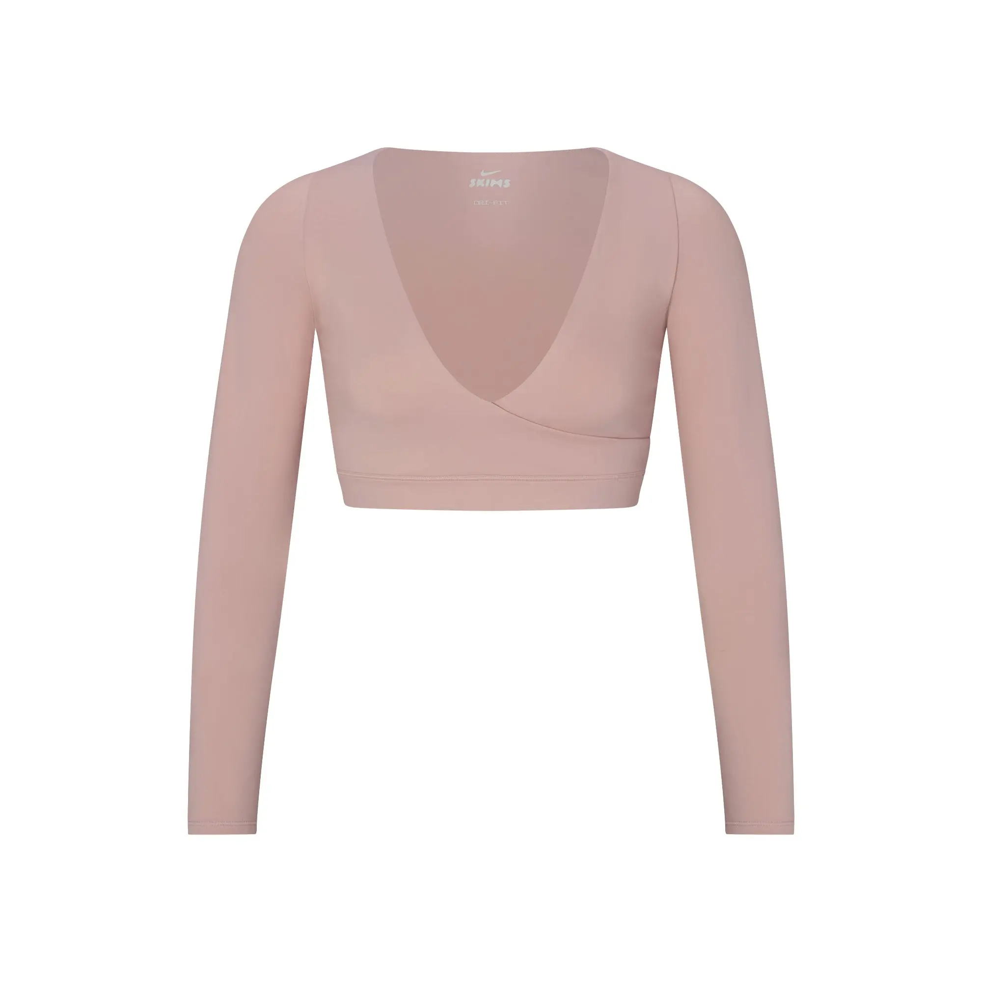 Wrap Long Sleeve Cropped Top - Image 7