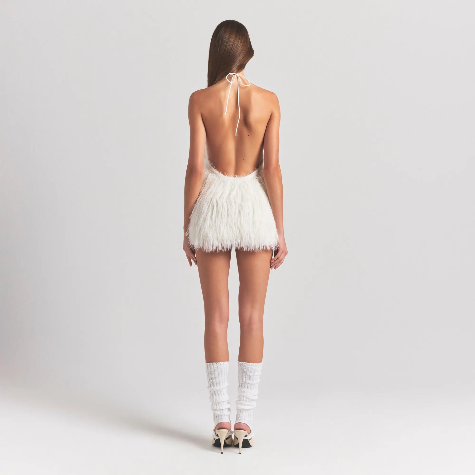 Knit Halter Mini Dress - Image 3