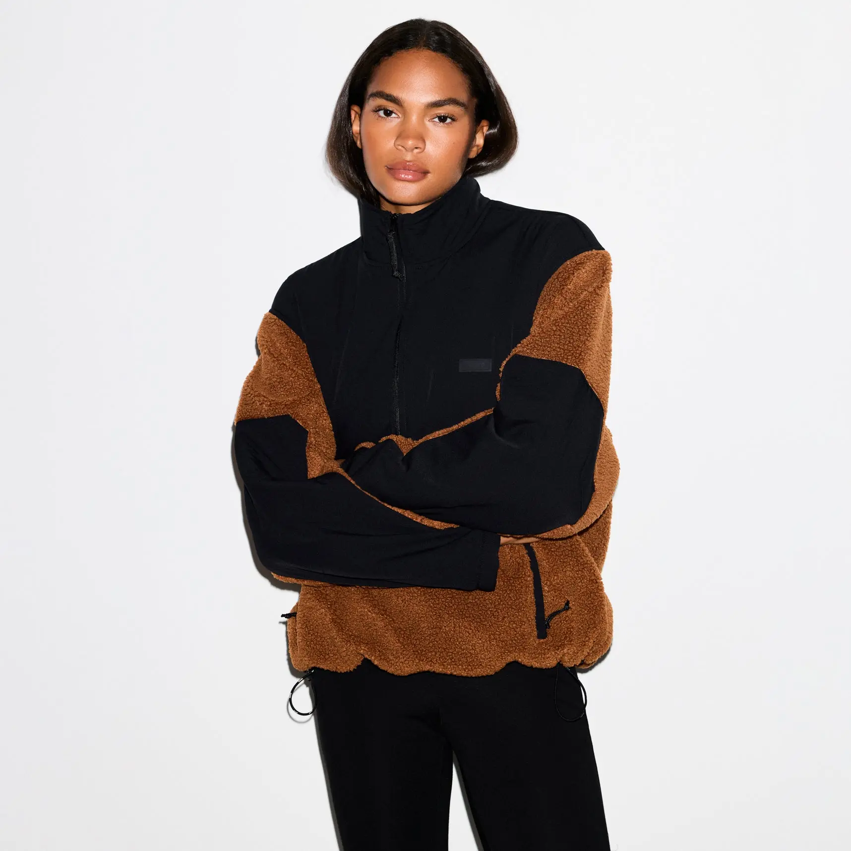 Oversized Half Zip Up Pullover - Image 2
